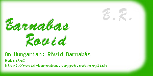barnabas rovid business card